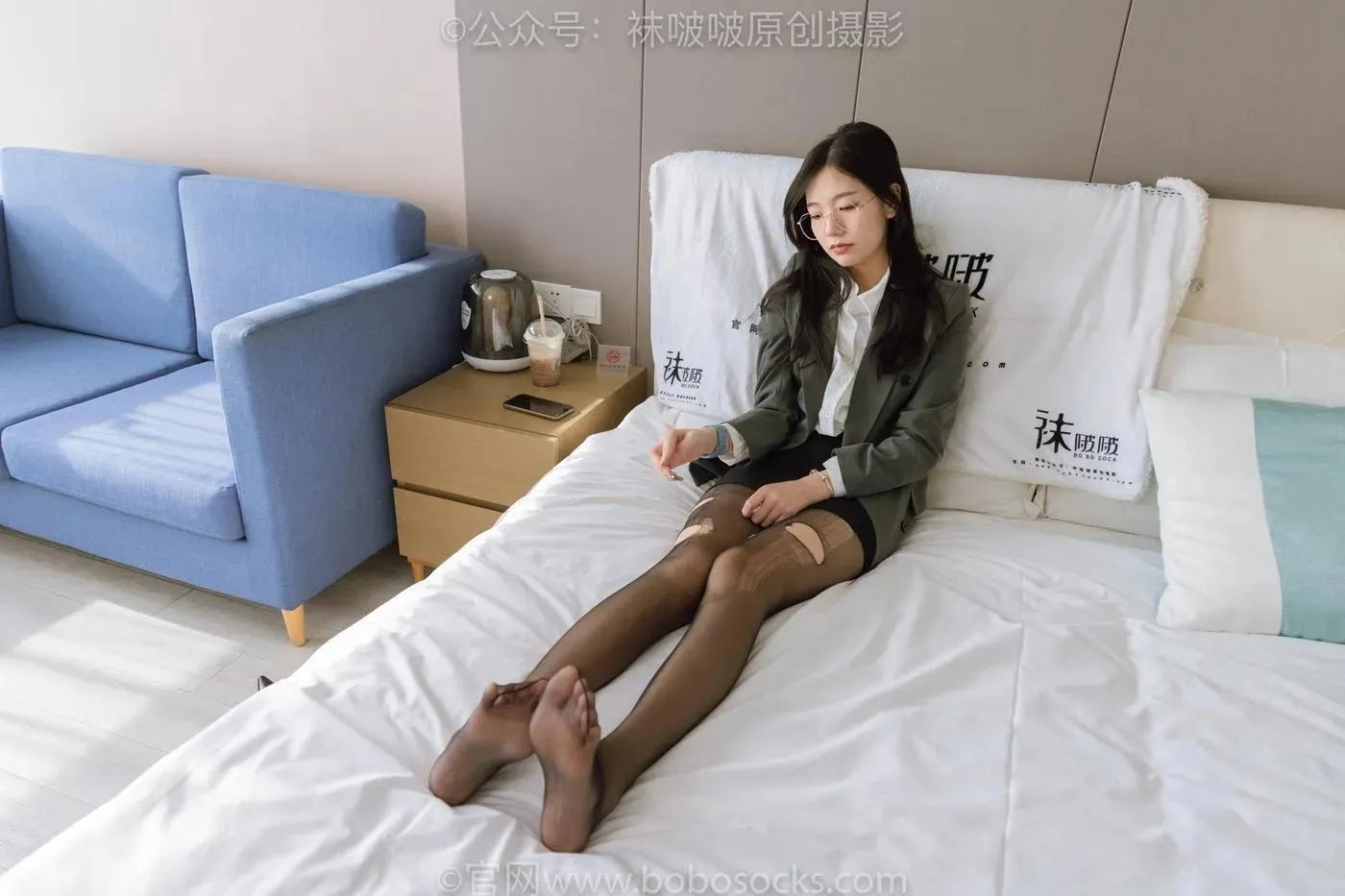 [BoBoSocks袜啵啵]NO.179 小甜豆-OL制服、高跟鞋、黑丝、撕丝袜剧情 [140P]插图7